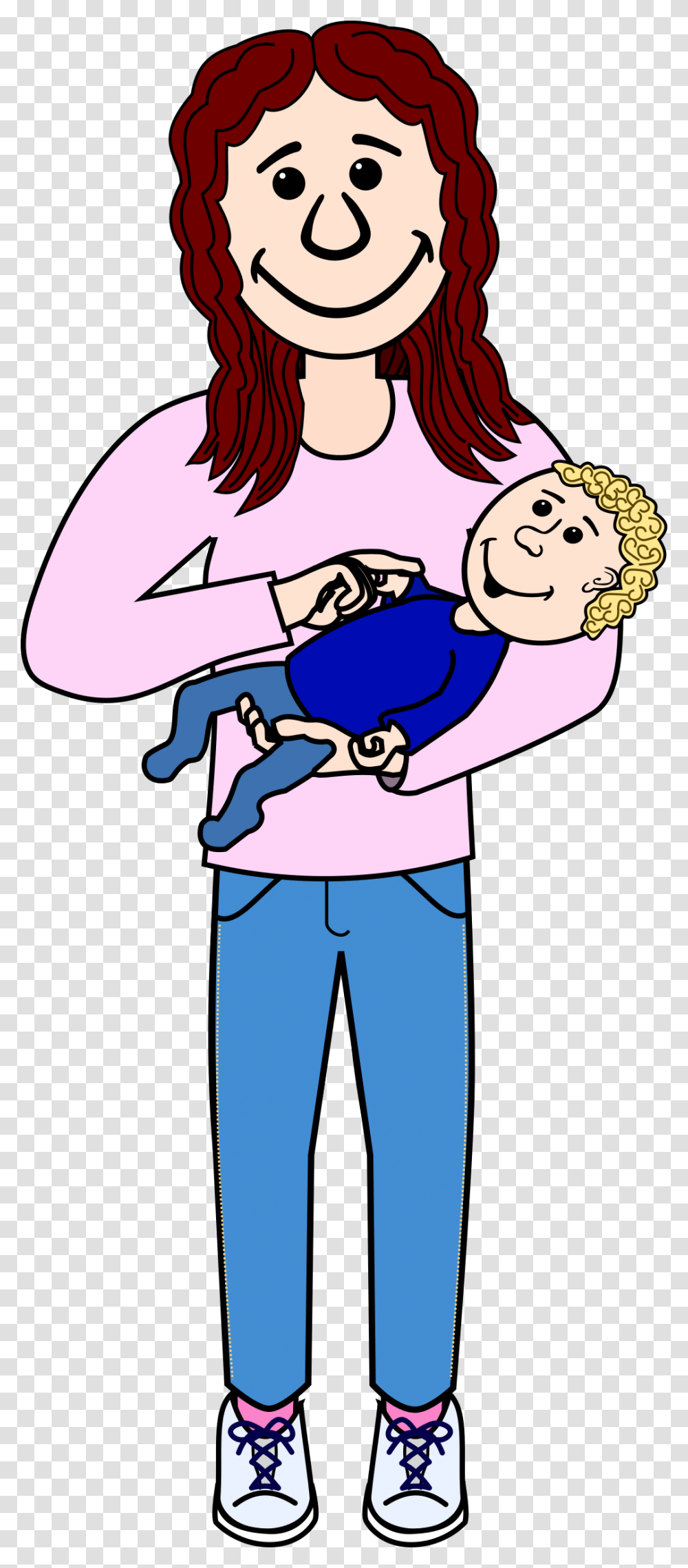 Mother With Child Clip Arts Clipart Baby In Arm, Person, Doctor, Nurse, Performer Transparent Png