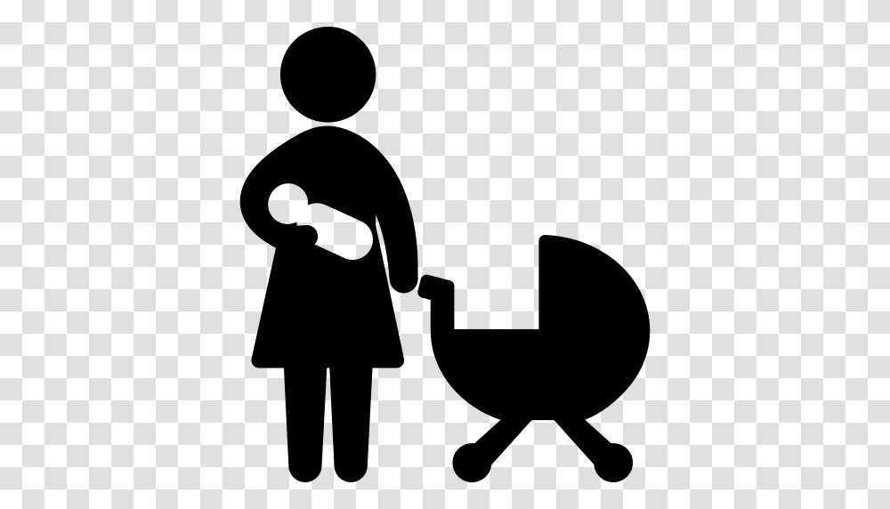 Mother With Son Silhouettes Icon, Gray, World Of Warcraft Transparent Png