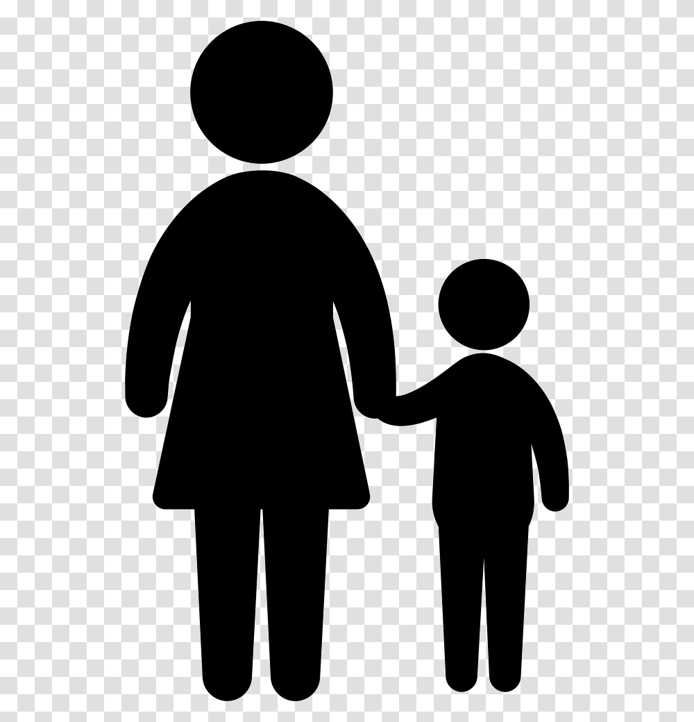 Mother With Son Silhouettes Joint Hindu Family Business, Hand, Person, Human, Holding Hands Transparent Png
