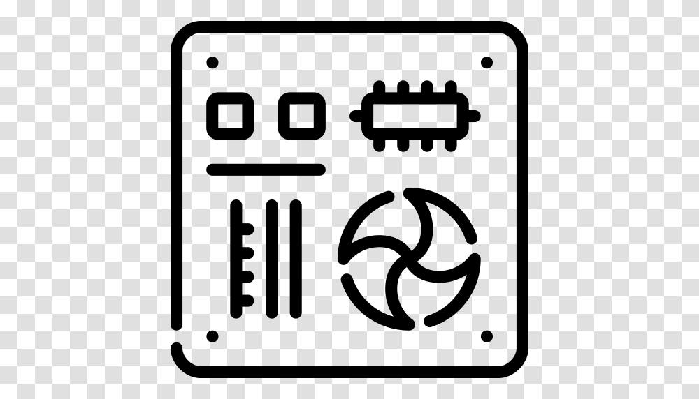 Motherboard Computer Technology Icon With And Vector Format, Gray, World Of Warcraft Transparent Png