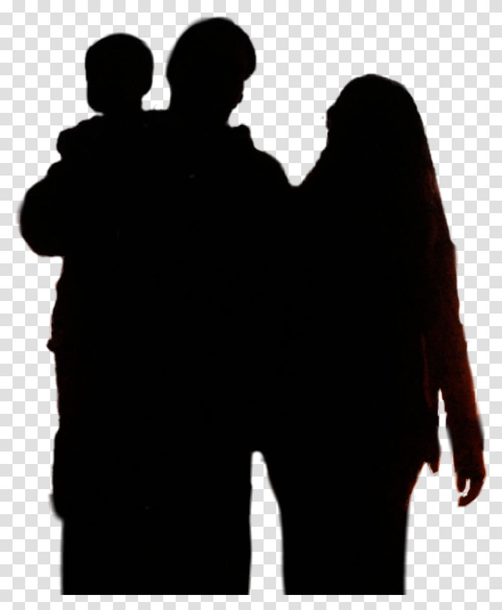 Motherfatherampbaby Family Silhouette, Person, Flare, Light, Finger Transparent Png