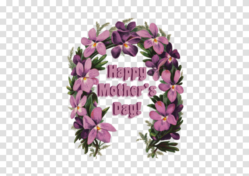 Motherquots Day Greeting With Flowers Clip Art, Plant, Purple, Geranium, Petal Transparent Png