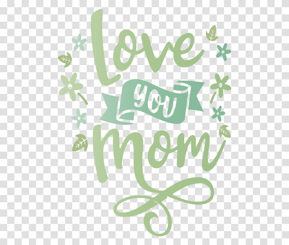 Mothers Day Logo Floral Design Green Language, Text, Calligraphy, Handwriting, Poster Transparent Png