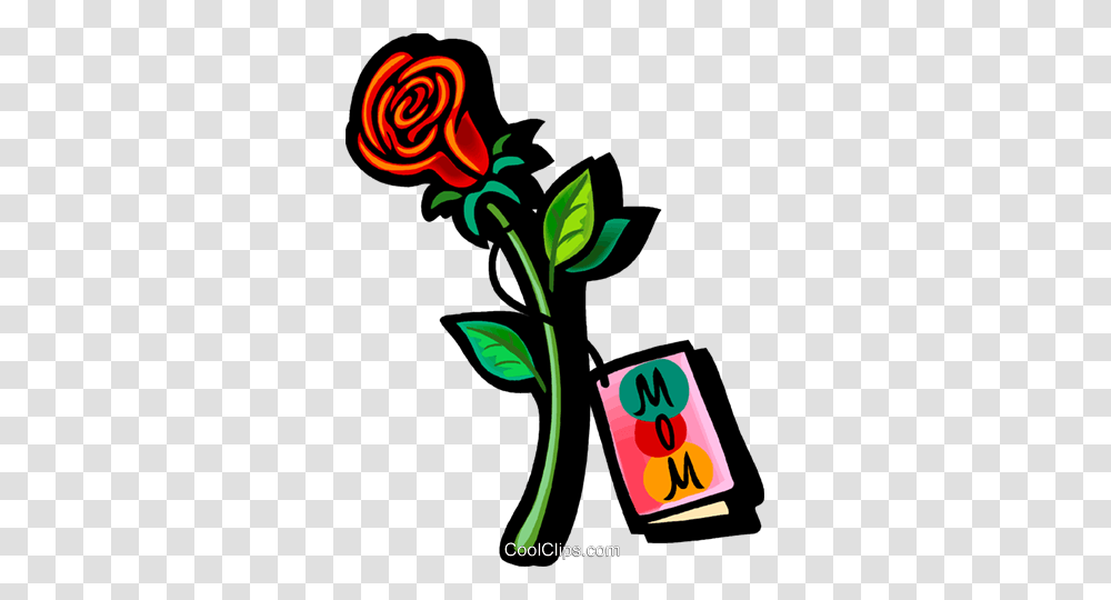 Mothers Day Rose Royalty Free Vector Clip Art Illustration, Flower, Plant, Blossom, Food Transparent Png