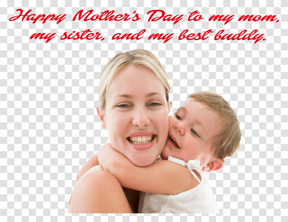 Mothers Day Wishes Clipart Love Mom N Baby Kisse, Person, Blonde, Woman, Girl Transparent Png