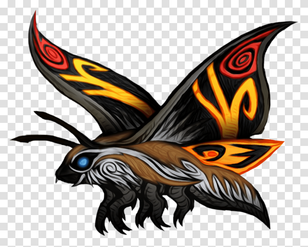 Mothra, Bird, Animal, Dragon Transparent Png