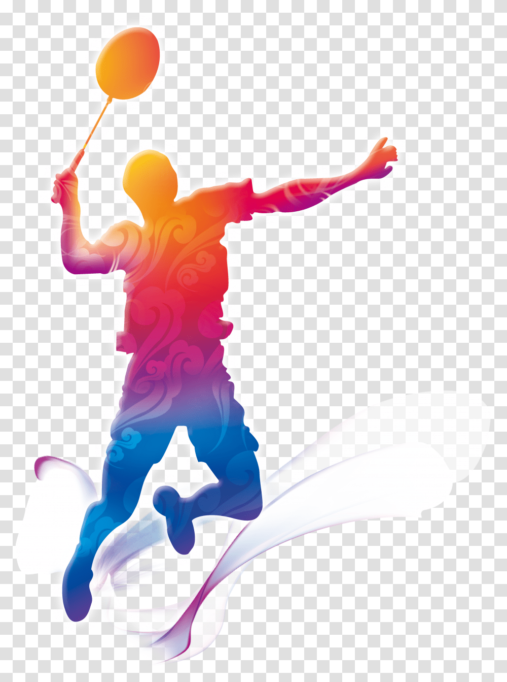 Motion Players Badminton Creative Graphics Background Badminton Logo Transparent Png