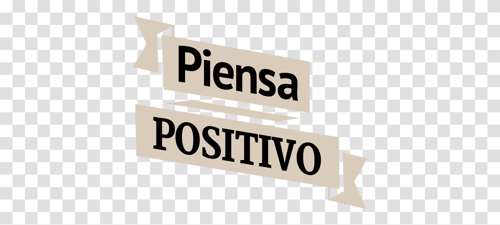 Motivational Spanish Ribbon Badge & Svg Piensa En Positivo, Word, Text, Alphabet, Label Transparent Png