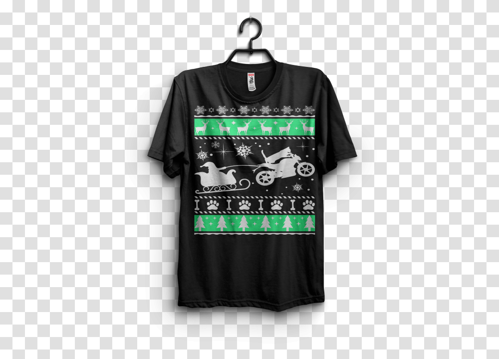 Motocross Cat Santa Sleigh Graphic T Shirt Design Design Christmas T Shirt Ideas, Clothing, Apparel, Sleeve, T-Shirt Transparent Png