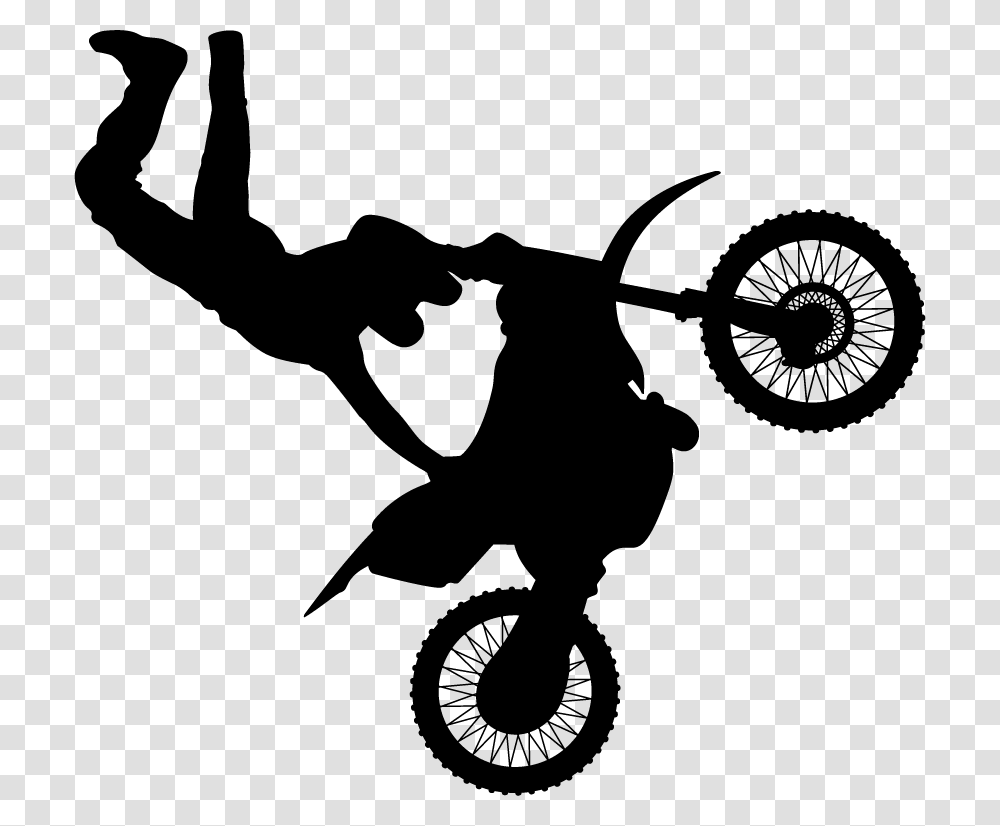 Motocross Motorcycle T Shirt Dirt Bike Sticker Motocross Silhueta, Silhouette, Wheel, Machine, Vehicle Transparent Png