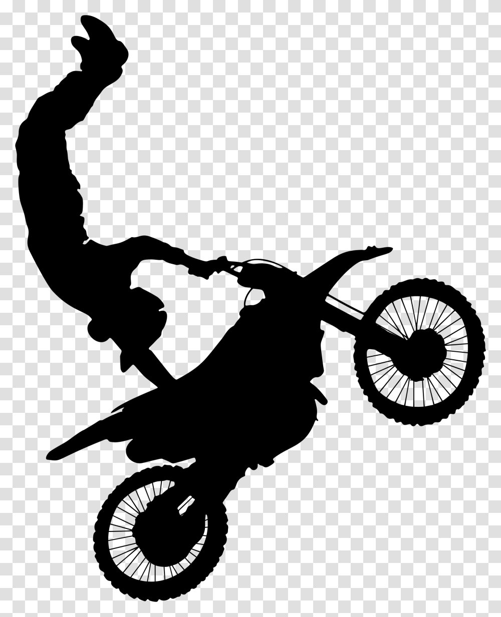 Motocross Stunt Silhouette 2 Clip Arts Moto Cross Clipart, Gray, World Of Warcraft Transparent Png