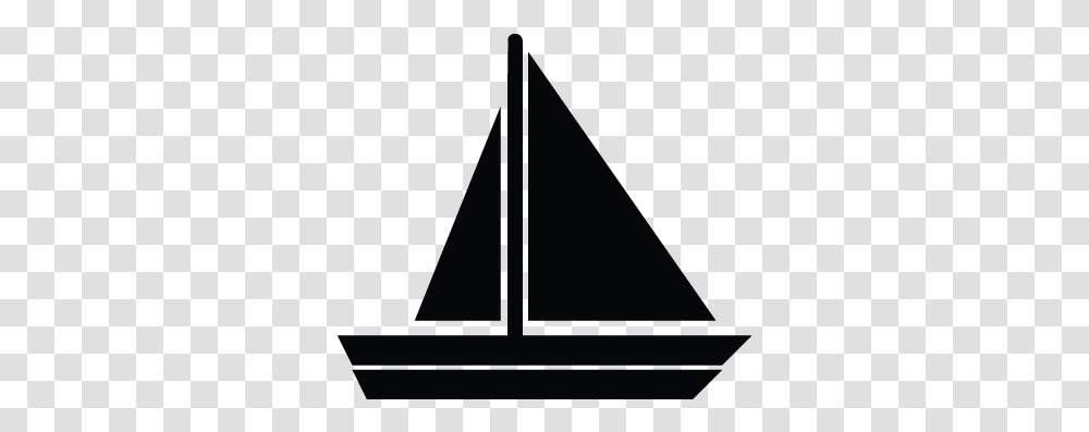 Motor Boat Black And White Sail, Triangle Transparent Png
