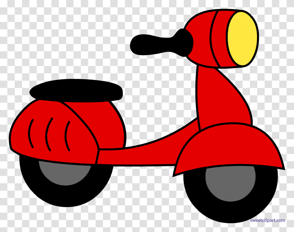 Motor Scooter Red Clip Art, Vehicle, Transportation Transparent Png