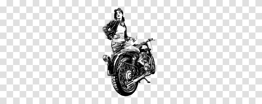 Motorbike Person, Machine, Engine, Drawing Transparent Png