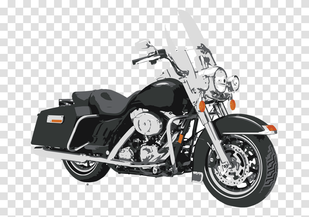 Motorbike Harley Davidson Road King Classic, Motorcycle, Vehicle, Transportation, Wheel Transparent Png