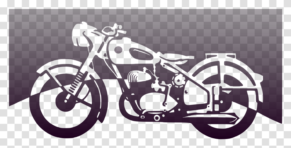 Motorbike Of The 1950ies Clip Arts Chopper Harley Davidson Free, Bicycle, Vehicle, Transportation Transparent Png