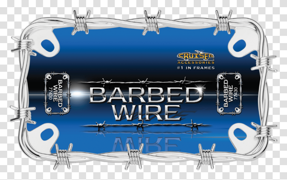 Motorcycle Barbed Wire Chrome Plated License Plate, Weapon, Weaponry, Airplane, Aircraft Transparent Png