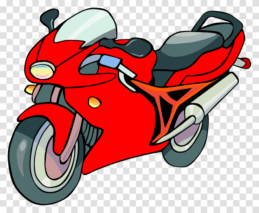 Motorcycle Bike Red Motorbike Motor Power Engine Clipart Of Motorcycle, Vehicle, Transportation, Dynamite Transparent Png