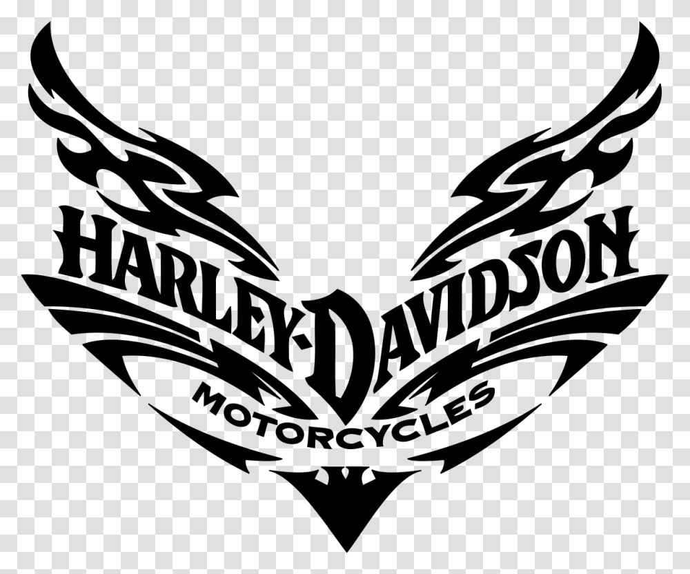 Motorcycle Clipart Black And White Harley Davidson Logo, Stencil, Dynamite, Bomb Transparent Png
