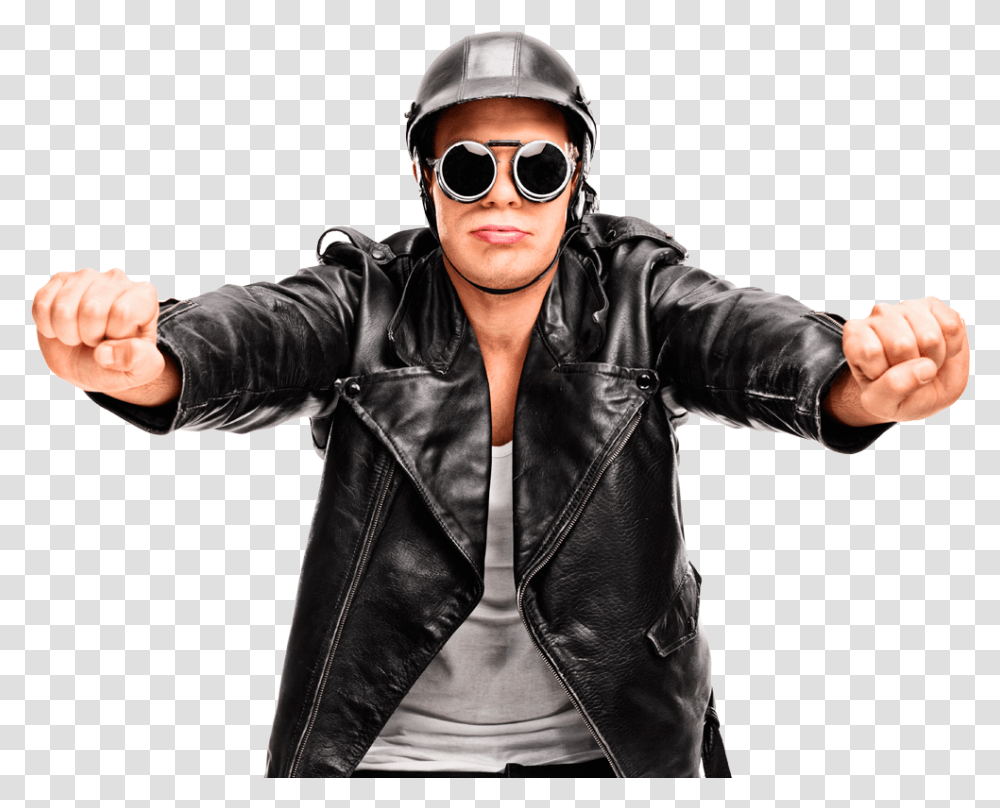 Motorcycle, Jacket, Coat, Sunglasses Transparent Png