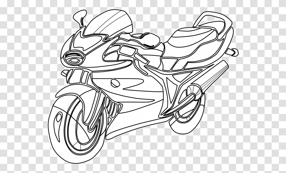 Motorcycle Coloring Pages, Vehicle, Transportation, Drawing Transparent Png