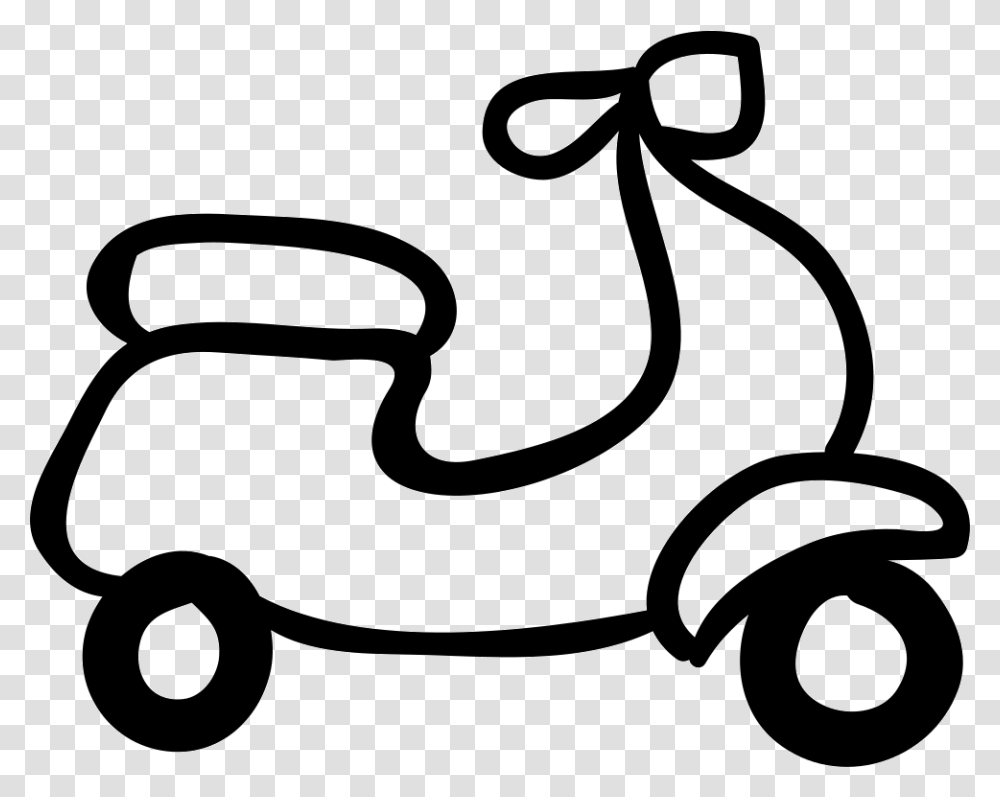 Motorcycle Hand Drawn Outline, Lawn Mower, Tool, Animal, Stencil Transparent Png