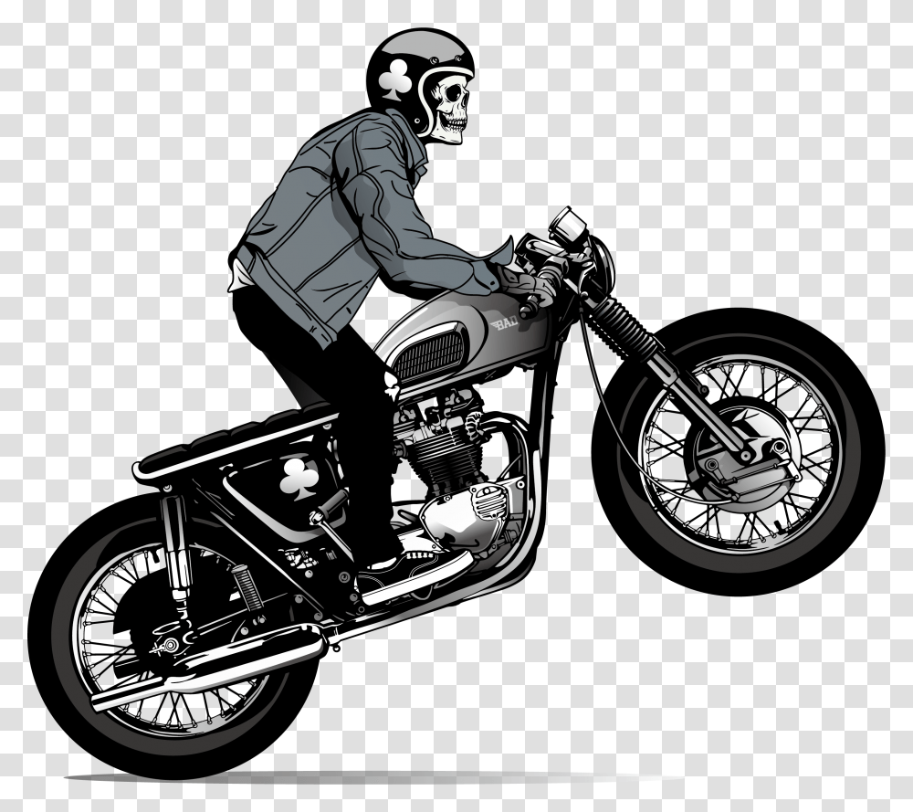 Motorcycle Helmet Skull Background Motorcycle Vector, Vehicle, Transportation, Machine, Person Transparent Png