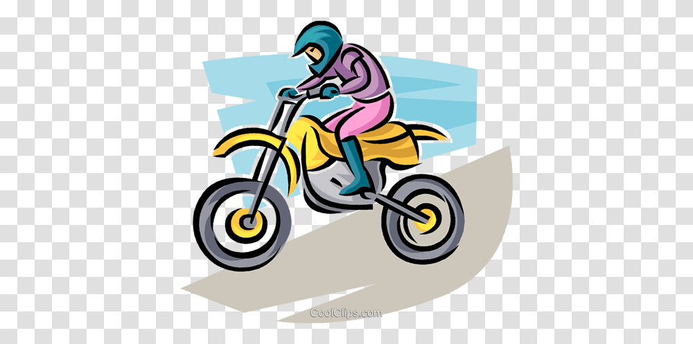 Motorcycle Rider Royalty Free Vector Clip Art Illustration, Vehicle, Transportation, Motocross, Lawn Mower Transparent Png