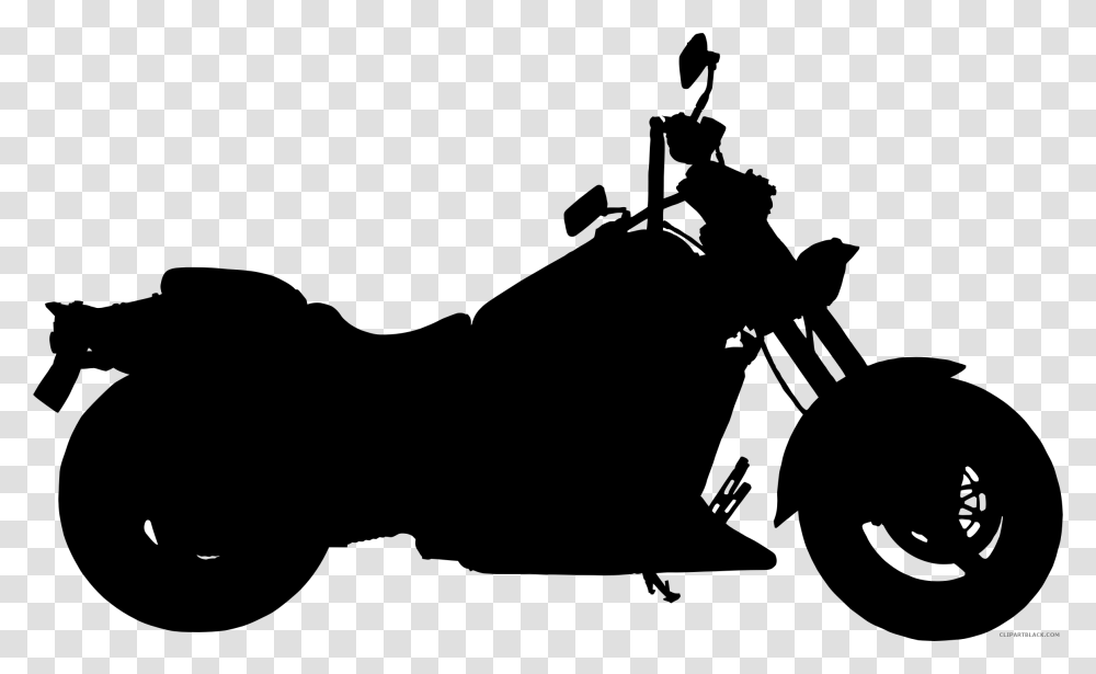 Motorcycle Scooter Harley Davidson Car Clip Art Motorcycle Silhouette, Gray Transparent Png