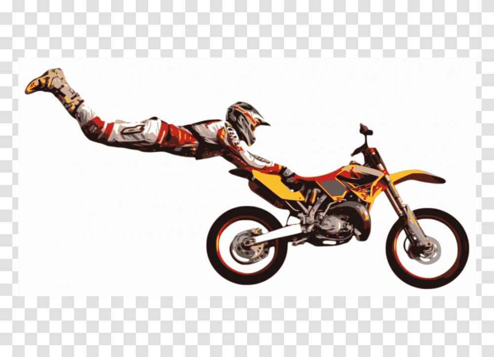 Motorcycle Stunt Riding Freestyle Motocross Enduro Motorcycle Free, Vehicle, Transportation, Helmet Transparent Png