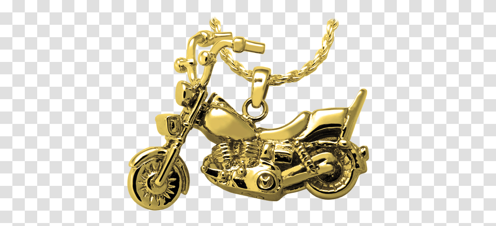 Motorcyle Keepsake Pendant Urn For Gold, Motorcycle, Vehicle, Transportation, Wheel Transparent Png