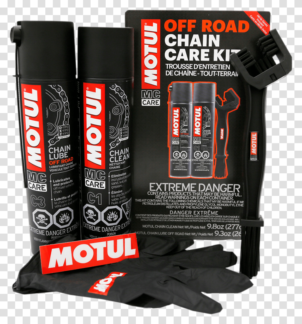 Motul Chain Care Kit, Cosmetics, Spray Can, Tin, Bottle Transparent Png
