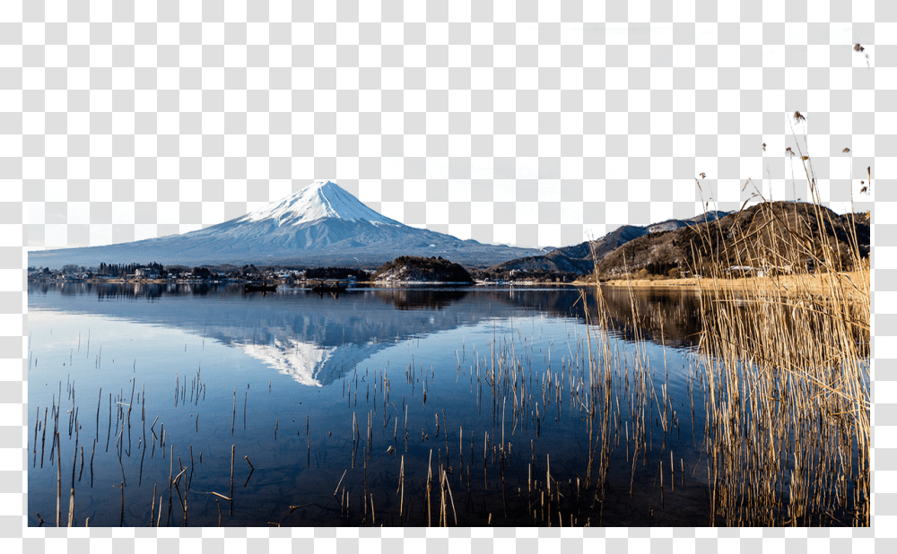 Mount Fuji Landscape Nature Natural Beauty Of Mount Fuji, Outdoors, Water, Ice, Mountain Transparent Png