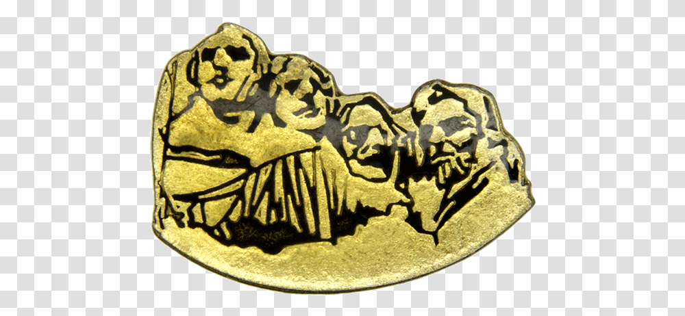 Mount Rushmore Pin Gold Godertme, Rug, Coin, Money Transparent Png