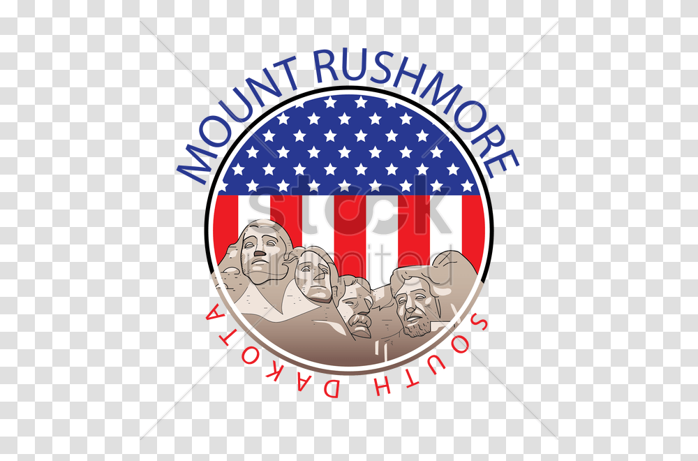 Mount Rushmore Vector Image, Logo, Emblem, Flag Transparent Png