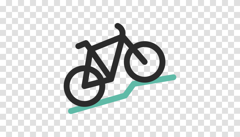 Mountain Bike Colored Stroke Icon, Cross, Vehicle, Transportation Transparent Png