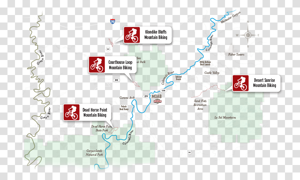 Mountain Biking Fisher Towers Rafting Map, Plot, Diagram, Poster, Atlas Transparent Png