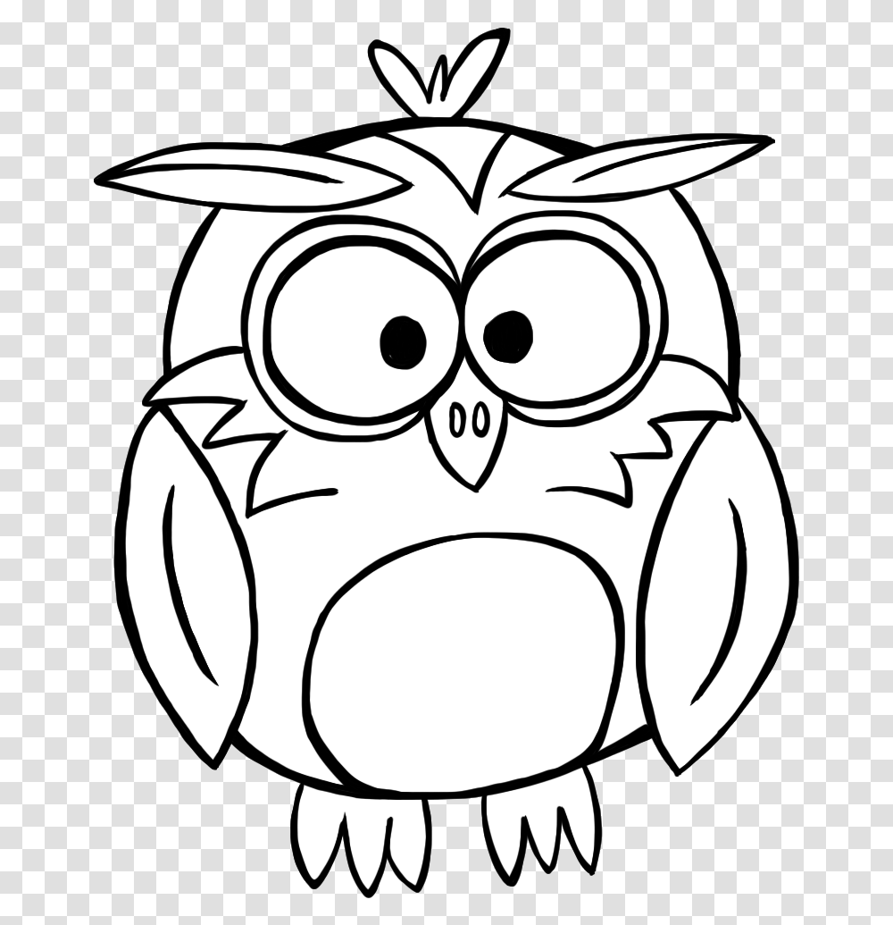 Mountain Black And White Clip Art Owl Cute Black And White, Doodle, Drawing, Stencil, Pillow Transparent Png