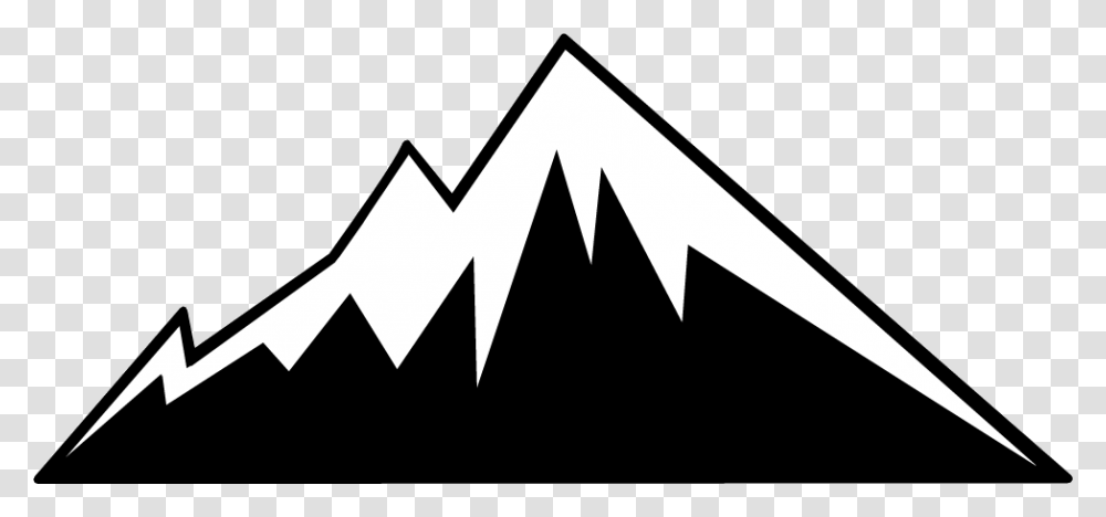 Mountain Black And White Clipart, Triangle, Logo, Trademark Transparent Png