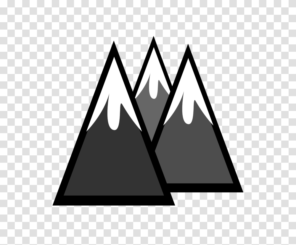 Mountain Black And White Mountains Mountain Clipart Black, Triangle, Arrowhead, Cone Transparent Png