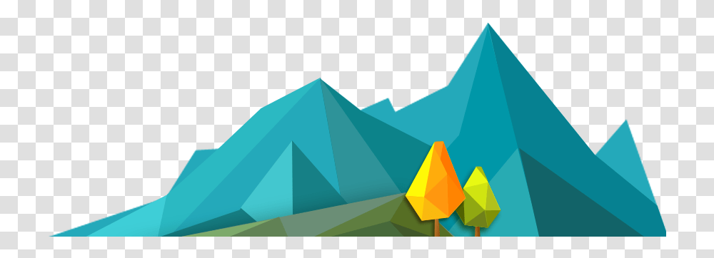 Mountain Border Geometric Ftestickers Mountain Cartoon Images, Paper, Origami, Tent, Graphics Transparent Png