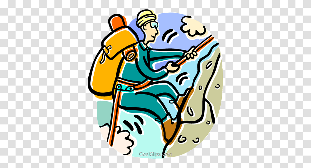 Mountain Climber Royalty Free Vector Clip Art Illustration, Cleaning, Outdoors, Light, Washing Transparent Png