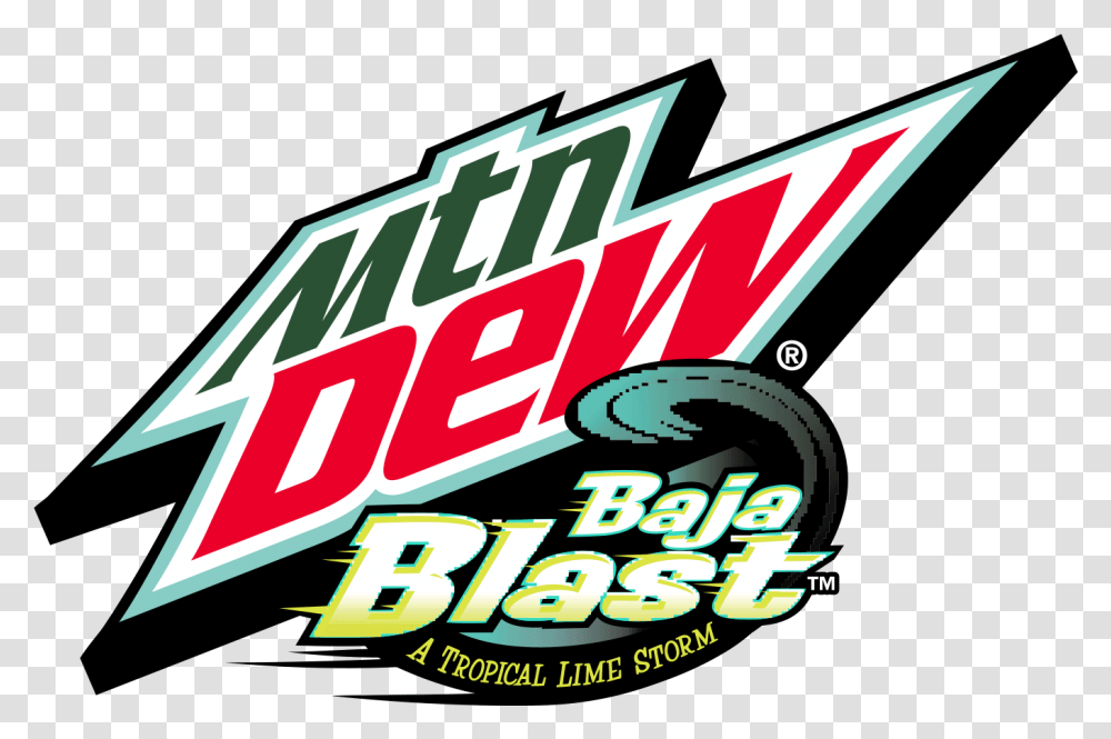 Mountain Dew Baja Blast Logo, Advertisement, Poster Transparent Png