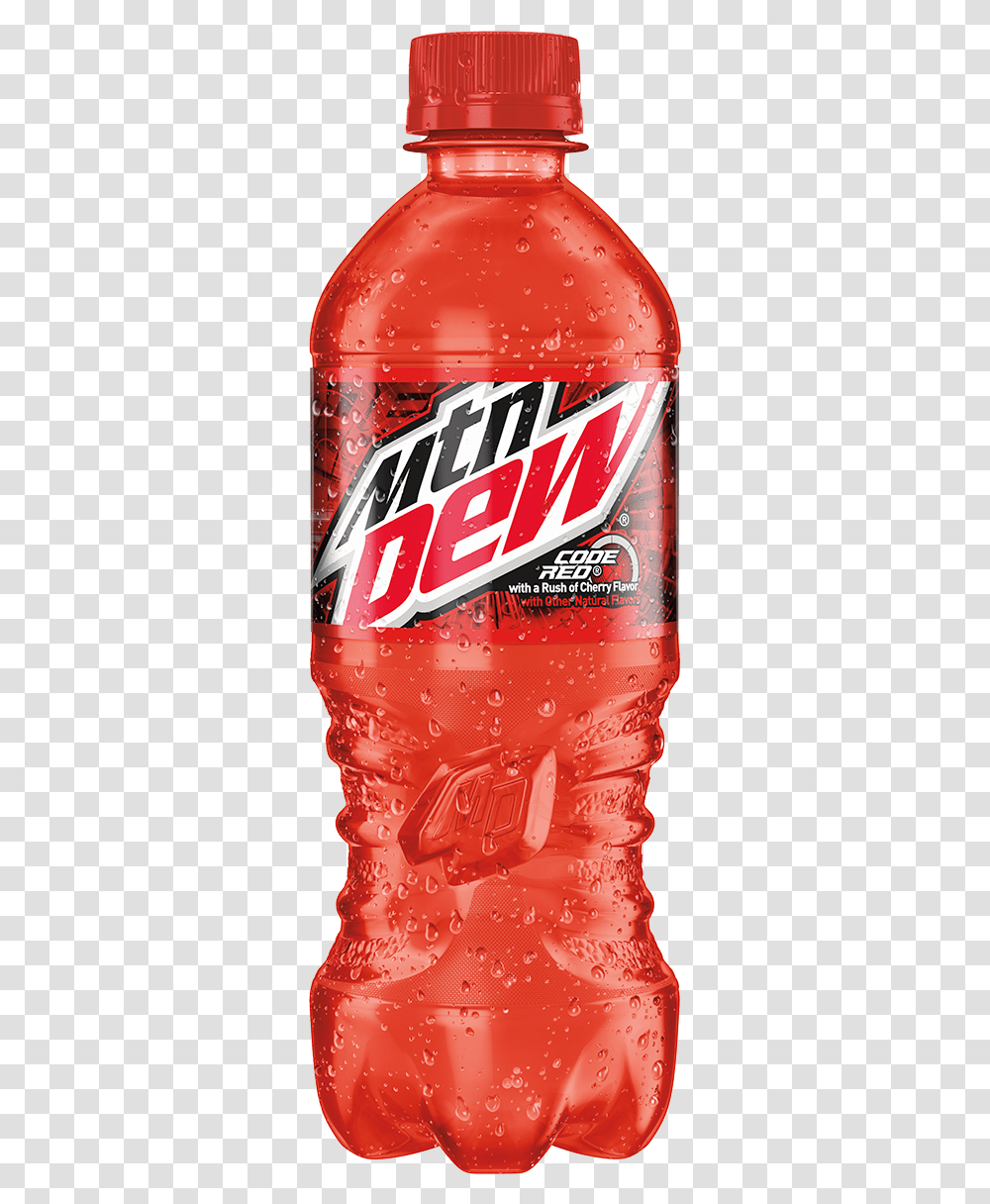 Mountain Dew Code Red, Bottle, Beverage, Drink, Soda Transparent Png