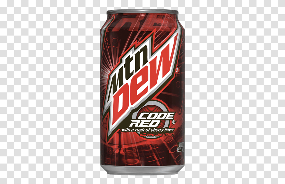 Mountain Dew Code Red Caffeinated Drink, Label, Lager, Beer Transparent Png