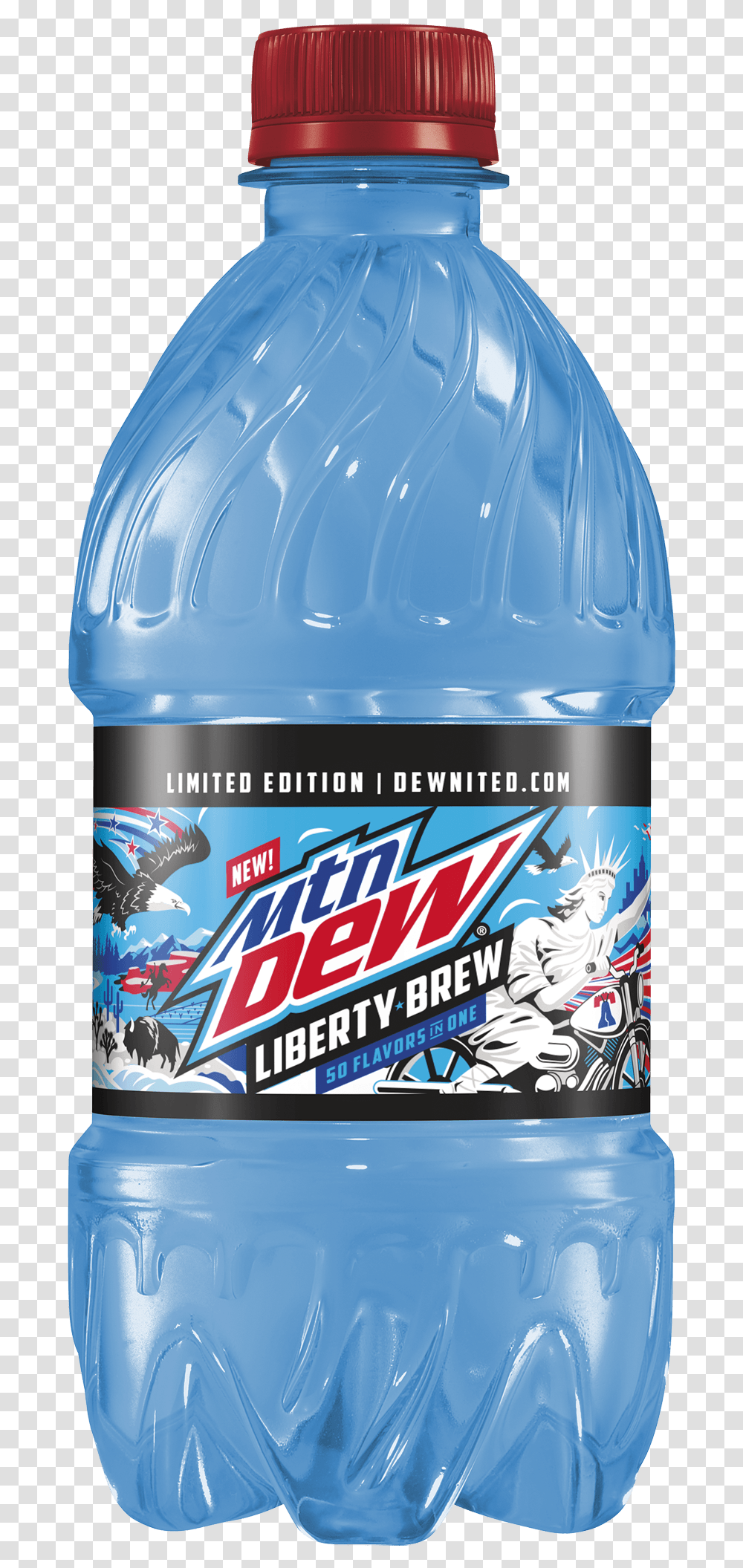 Mountain Dew Liberty Brew, Bottle, Mineral Water, Beverage, Water Bottle Transparent Png