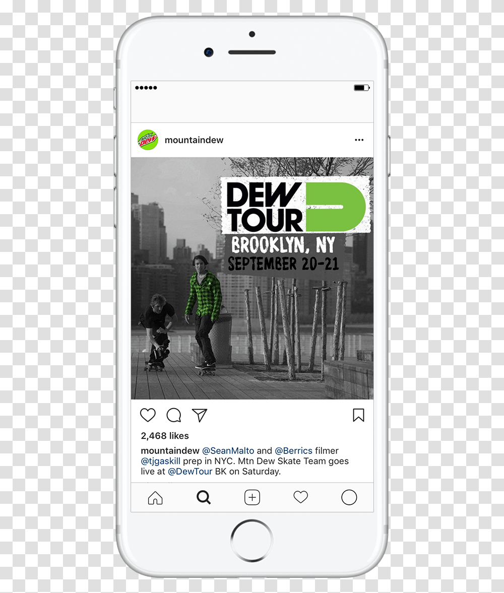 Mountain Dew Paint The Town Green, Mobile Phone, Person, Advertisement Transparent Png