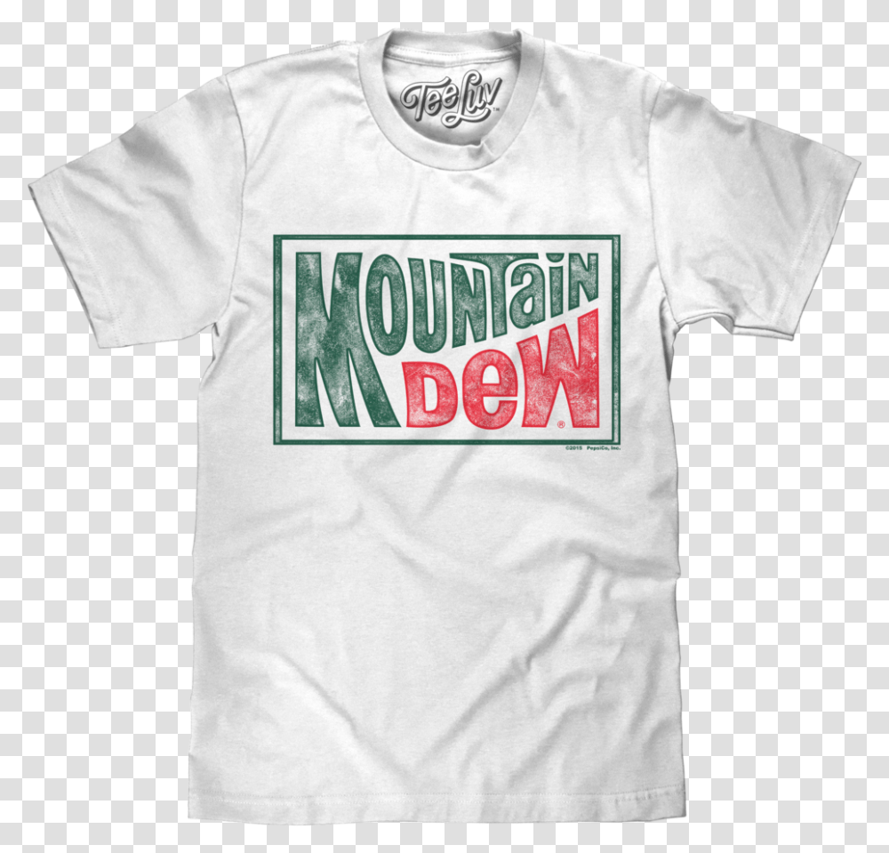 Mountain Dew Retro Logo, Apparel, T-Shirt, Person Transparent Png