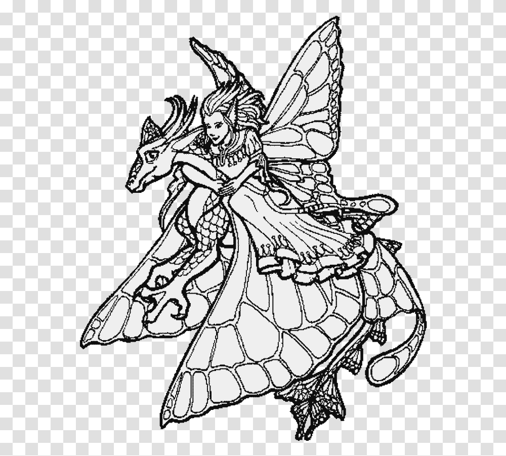 Mountain Fairy Coloring Pages, Drawing, Knight, Figurine Transparent Png