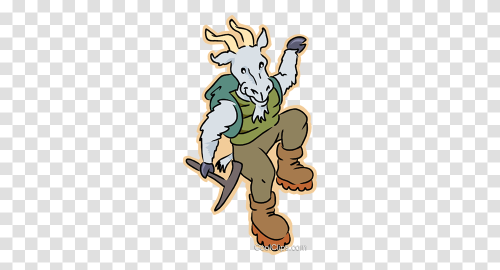 Mountain Goat Royalty Free Vector Clip Art Illustration, Drawing, Animal, Wildlife Transparent Png